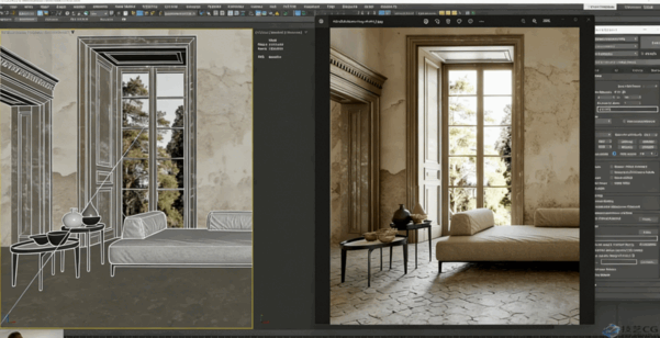 3Ds Max + VRay 老旧室内渲染教程(加课件)(图2) 3Ds Max + VRay 老旧室内渲染教程(加课件)(图2)
