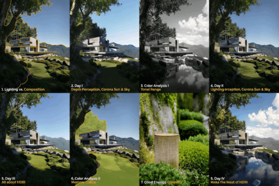 Corona室外超写实表现大师班教程(图1)