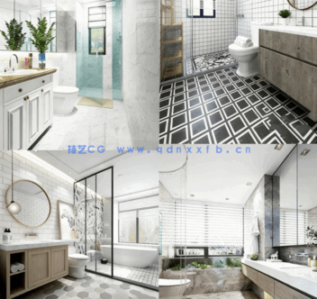 整套模型 147套卫生间模型(3Dmax源文件有材质 有场景 有灯光 )(图20) 整套模型 147套卫生间模型(3Dmax源文件有材质 有场景 有灯光 )(图20)