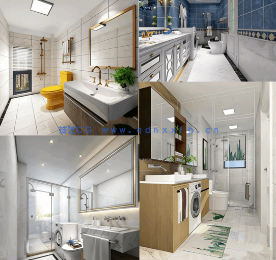 整套模型 147套卫生间模型(3Dmax源文件有材质 有场景 有灯光 )(图12) 整套模型 147套卫生间模型(3Dmax源文件有材质 有场景 有灯光 )(图12)