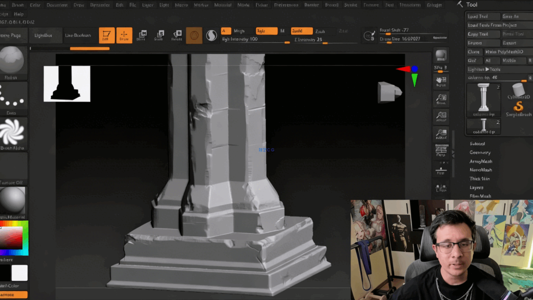 ZBrush模型雕刻技术游戏建筑视频教程(图2) ZBrush模型雕刻技术游戏建筑视频教程(图2)
