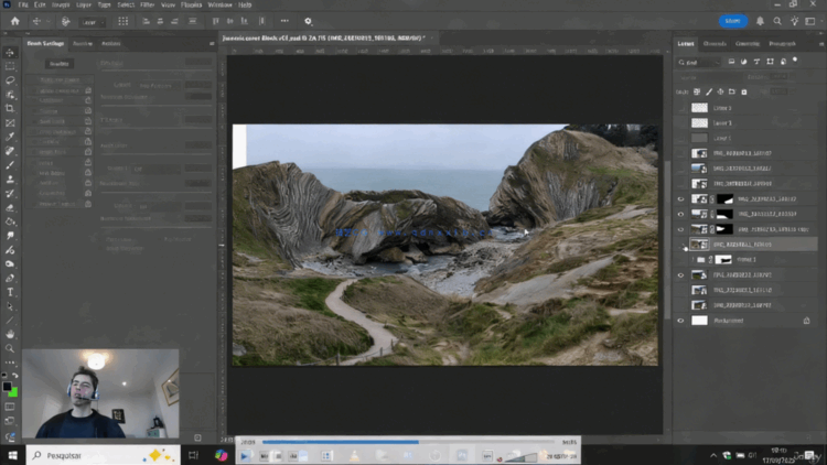 Photoshop数字绘景绘画视频教程(图4) 【中文字幕】侏罗纪海岸环境概念艺术数字绘景绘画视频教程(图4)