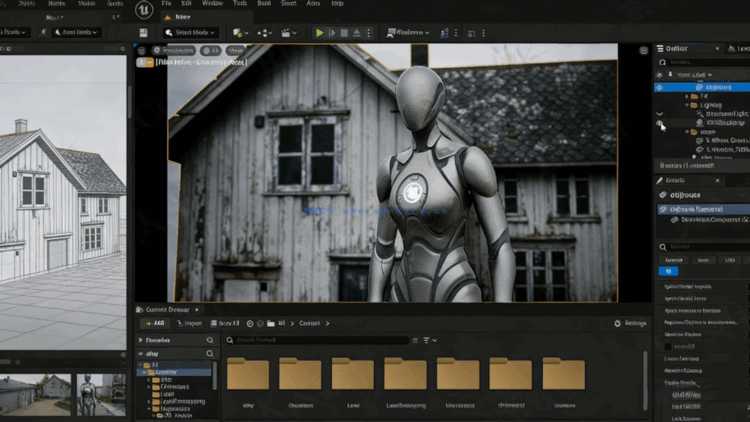 Unreal Engine专业级电影环境场景构图与光照技术视频教程(图4) Unreal Engine专业级电影环境场景构图与光照技术视频教程(图4)