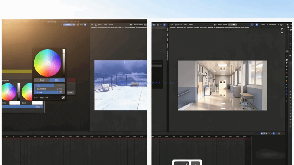 Blender动漫风格校园走廊与天台场景完整制作流程视频(图5) Blender动漫风格校园走廊与天台场景完整制作流程视频(图5)