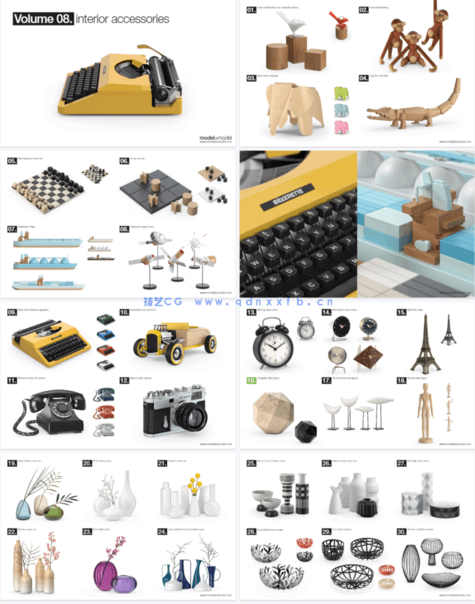 精品 160个单体模型(包含室内常用模型、椅子、装饰品、灯具)(图3) 精品 160个单体模型(包含室内常用模型、椅子、装饰品、灯具)(图3)