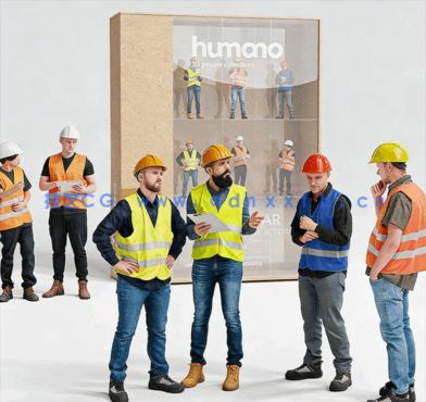 3D模型-工地建筑工人工装安全帽3D模型(图1) 3D模型-工地建筑工人工装安全帽3D模型(图1)