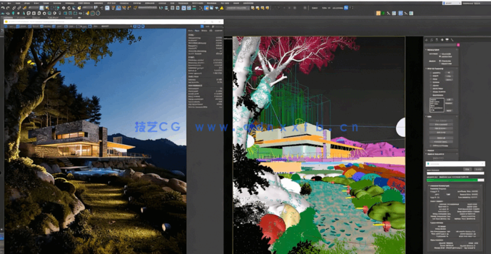 3dsmax建筑场景外部灯光照明大师班训练视频教程(图7)