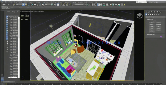 3dsmax中室内设计结构化内部建模视频教程(图2)