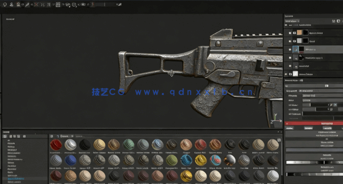 3dsmax与SP高品质游戏步枪制作全流程视频教程(图4) 3dsmax与SP高品质游戏步枪制作全流程视频教程(图4)