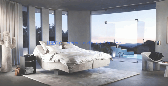 3Dmax室内家居被子枕头等模型覆盖训练视频教程(图3)