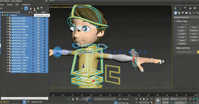 3dsmax人物角色骨骼动画入门指南视频教程(图2)
