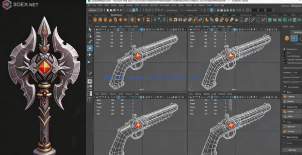 Maya与Zbursh游戏武器斧头完整制作流程视频教程(图2) Maya与Zbursh游戏武器斧头完整制作流程视频教程(图2)
