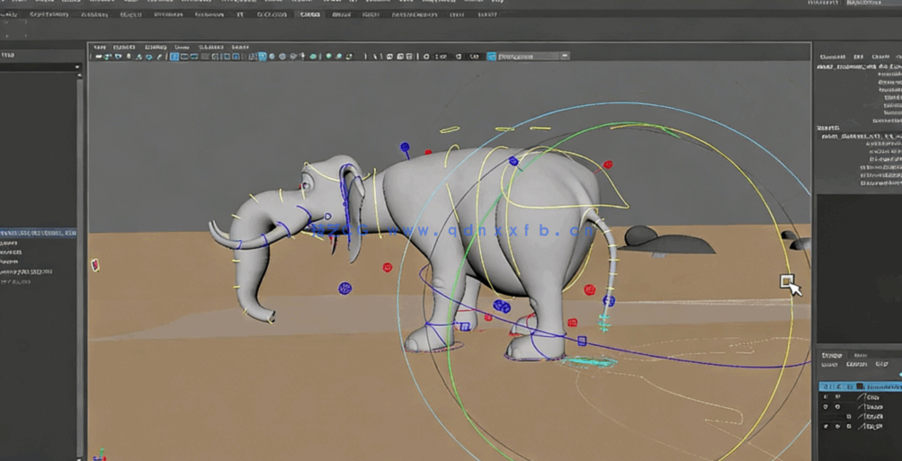 Maya与animBot大象动物骨骼绑定动画技术视频教程(图2) Maya与animBot大象动物骨骼绑定动画技术视频教程(图2)
