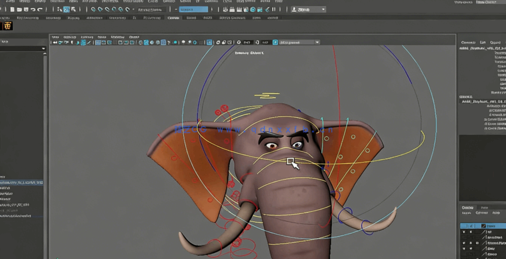 Maya与animBot大象动物骨骼绑定动画技术视频教程(图7) Maya与animBot大象动物骨骼绑定动画技术视频教程(图7)