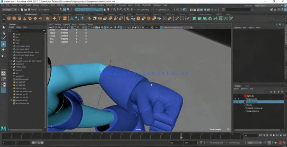 Maya洛克人游戏角色完整制作流程视频教程(图3) Maya洛克人游戏角色完整制作流程视频教程(图3)