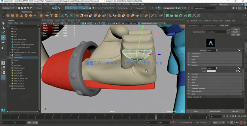 Maya洛克人游戏角色完整制作流程视频教程(图5) Maya洛克人游戏角色完整制作流程视频教程(图5)