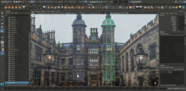 Maya高质量欧式宏伟建筑环境场景制作工作流程视频教程(图1) Maya高质量欧式宏伟建筑环境场景制作工作流程视频教程(图1)