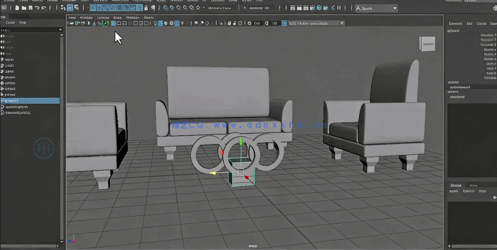 Maya客厅家具3D室内设计技术训练视频教程(图5) Maya客厅家具3D室内设计技术训练视频教程(图5)