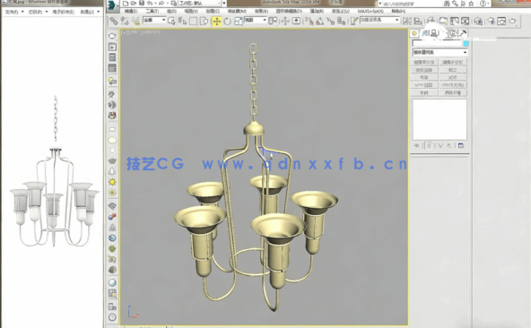 3DMAXloft吊灯建模视频教程(图2) 3DMAXloft吊灯建模视频教程(图2)