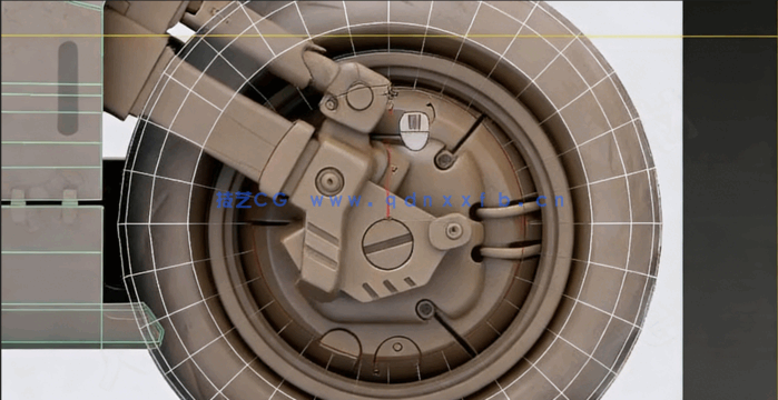 3dsmax摩托车从2D概念图到3D建模制作视频教程(图4) 【中文字幕】3dsmax摩托车从2D概念图到3D建模制作视频教程(图4)