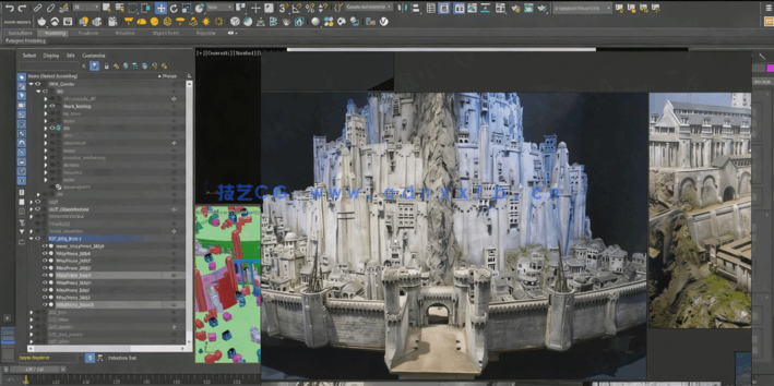 3dsmax与Vray魔戒刚铎城完整制作流程视频教程(图3) 3dsmax与Vray魔戒刚铎城完整制作流程视频教程(图3)