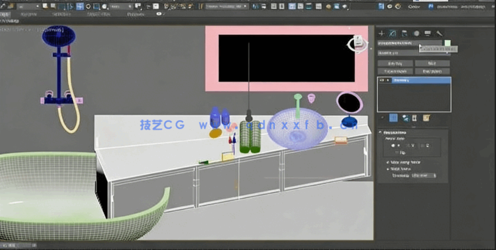 3dsmax场景渲染高效技巧实例训练视频教程 (图3) 3dsmax场景渲染高效技巧实例训练视频教程 (图3)