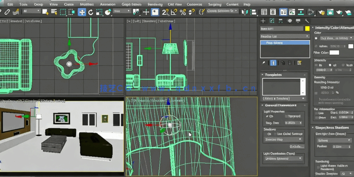 3dsMax高级灯光照明技术训练视频教程 3ds Max Advanced(图4) 3dsMax高级灯光照明技术训练视频教程 3ds Max Advanced(图3)