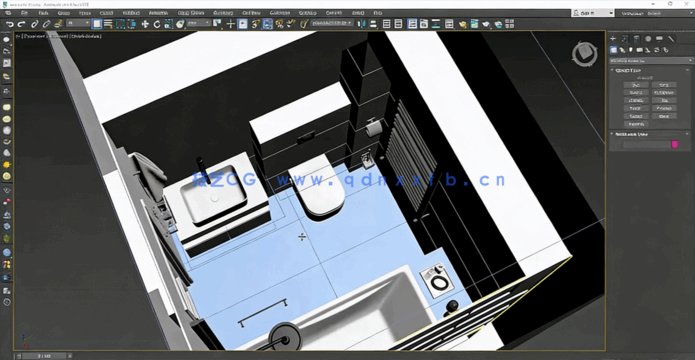 3dsMax室内设计浴室项目设计训练视频教程(图4) 3dsMax室内设计浴室项目设计训练视频教程(图4)