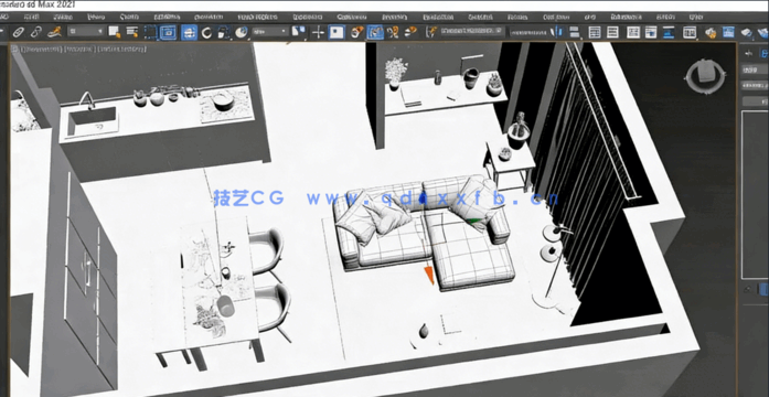 3dsMax与V-ray 5室内3D渲染技术视频教程(图5)