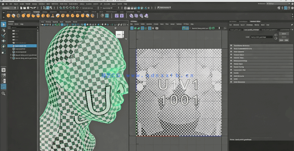 Maya中Xgen逼真人物角色面部与发型制作视频教程(图1) Maya中Xgen逼真人物角色面部与发型制作视频教程(图1)