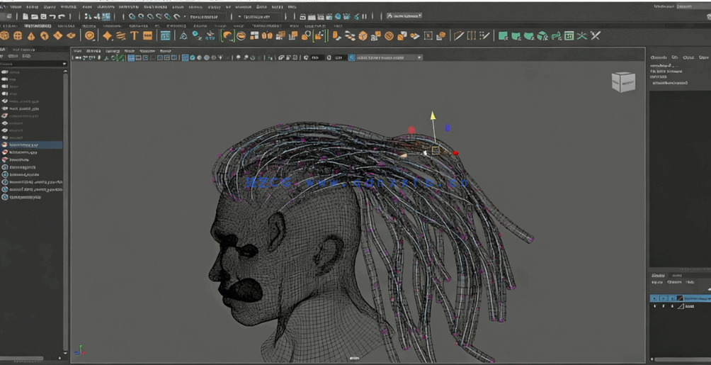 Maya中Xgen逼真人物角色面部与发型制作视频教程(图2) Maya中Xgen逼真人物角色面部与发型制作视频教程(图2)