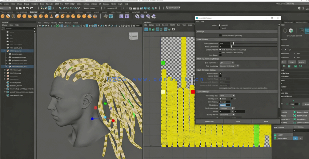 Maya中Xgen逼真人物角色面部与发型制作视频教程(图4) Maya中Xgen逼真人物角色面部与发型制作视频教程(图4)