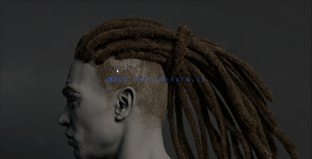 Maya中Xgen逼真人物角色面部与发型制作视频教程(图7) Maya中Xgen逼真人物角色面部与发型制作视频教程(图7)
