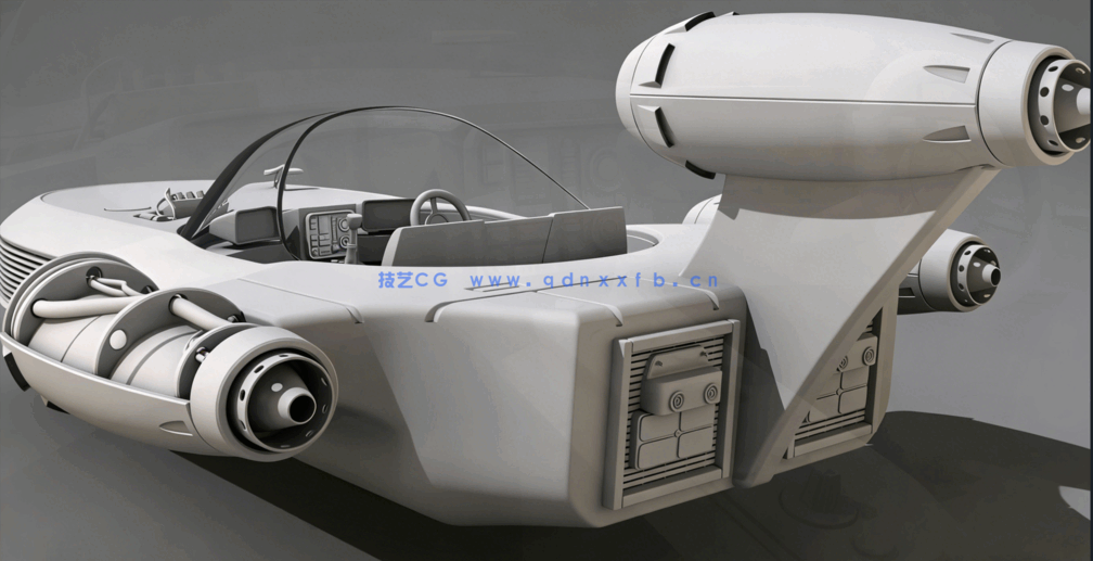 Maya星球大战科幻飞船建模制作完整流程视频教程(图1) Maya星球大战科幻飞船建模制作完整流程视频教程(图1)