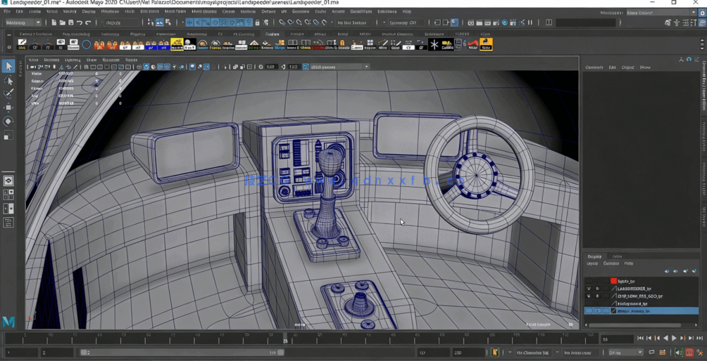 Maya星球大战科幻飞船建模制作完整流程视频教程(图3) Maya星球大战科幻飞船建模制作完整流程视频教程(图3)