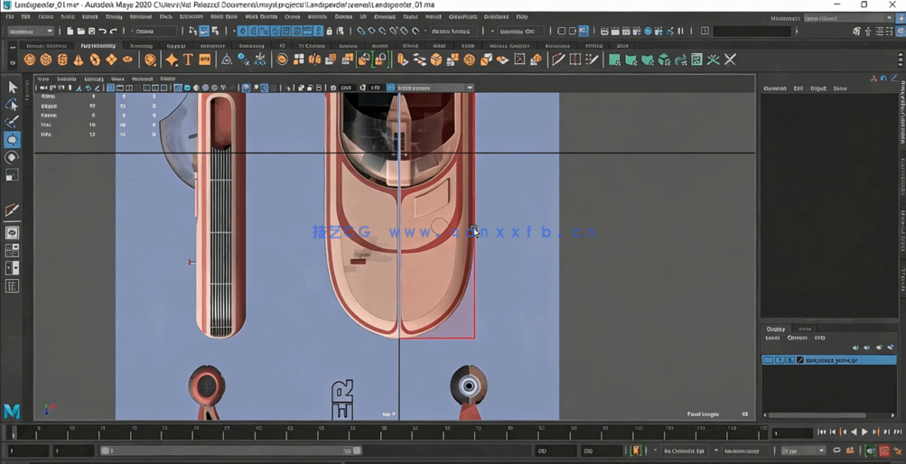 Maya星球大战科幻飞船建模制作完整流程视频教程(图4) Maya星球大战科幻飞船建模制作完整流程视频教程(图4)