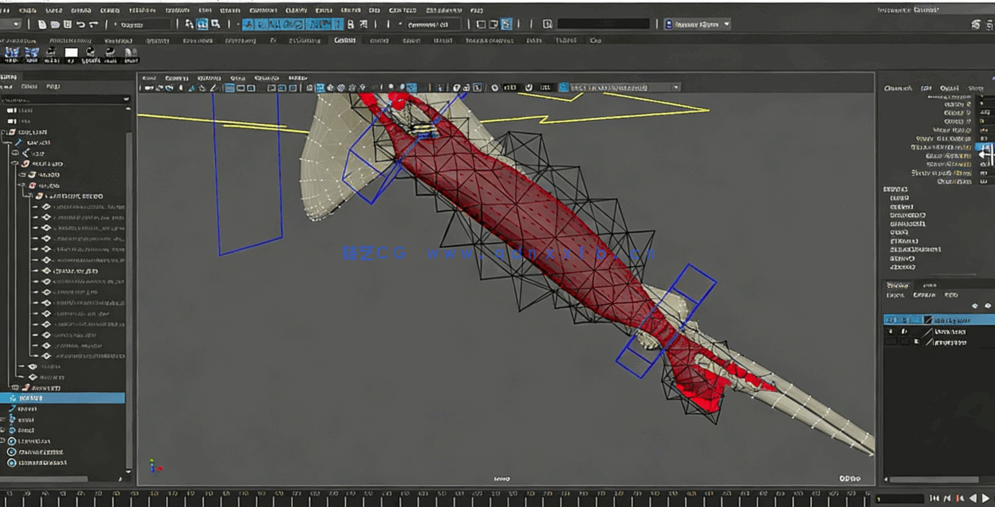 Maya中Ziva VFX人体骨骼组织模拟动画视频教程第一季(图2) Maya中Ziva VFX人体骨骼组织模拟动画视频教程第一季(图2)