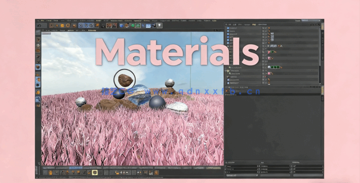 Cinema 4D创意景观插画实例制作视频教程(图2) Cinema 4D创意景观插画实例制作视频教程(图2)