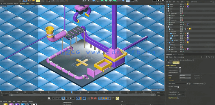 C4D趣味工厂动画实例制作视频教程(图4)