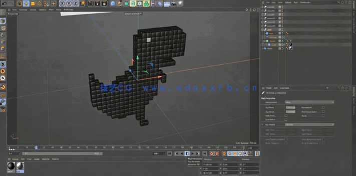 C4D 8位像素风格无缝循环动画制作视频教程(图2) C4D 8位像素风格无缝循环动画制作视频教程(图2)