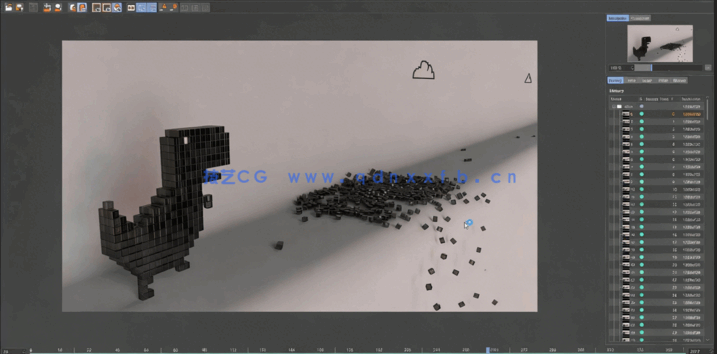C4D 8位像素风格无缝循环动画制作视频教程(图5) C4D 8位像素风格无缝循环动画制作视频教程(图5)