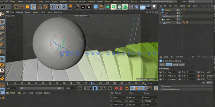 Cinema 4D简单循环3D动画实例制作视频教程(图3) Cinema 4D简单循环3D动画实例制作视频教程(图3)