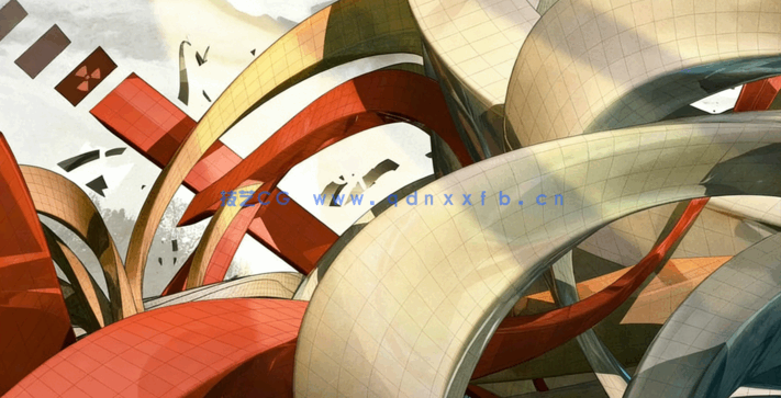 C4D与PS抽象几何NFT加密艺术创作训练视频教程(图4)