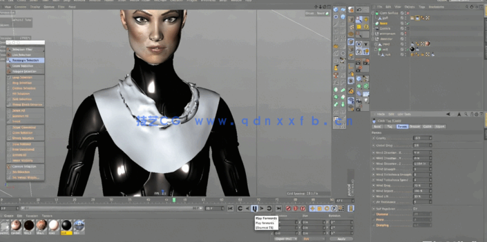 C4D科幻女性角色概念艺术设计工作流程视频教程 (图3) C4D科幻女性角色概念艺术设计工作流程视频教程 (图3)