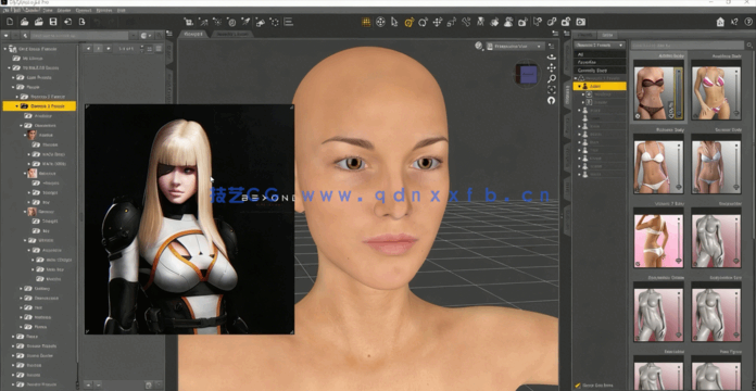 C4D与Marvelous超精细女性角色完整制作工作流程视频教程(图3) C4D与Marvelous超精细女性角色完整制作工作流程视频教程(图3)