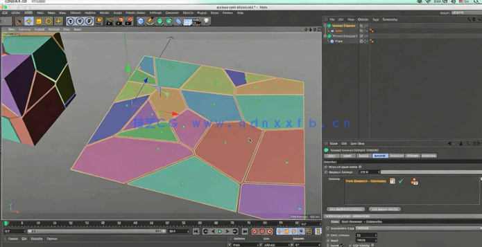 C4D中Voronoi断裂技术训练视频教程(图2) C4D中Voronoi断裂技术训练视频教程(图2)