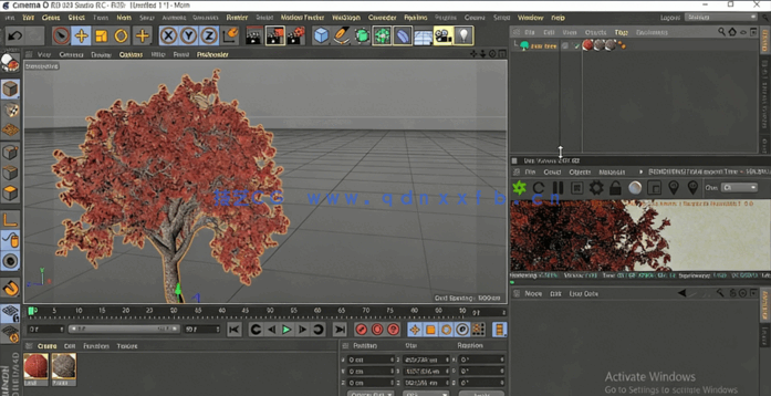 C4D与Octane逼真自然树场景实例制作视频教程(图4) C4D与Octane逼真自然树场景实例制作视频教程(图4)