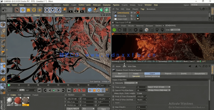 C4D与Octane逼真自然树场景实例制作视频教程(图6) C4D与Octane逼真自然树场景实例制作视频教程(图6)