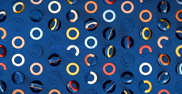 C4D与AE创意色彩几何三维动画制作视频教程(图5) C4D与AE创意色彩几何三维动画制作视频教程(图5)