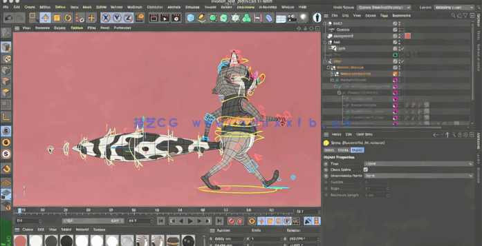 C4D中Toon rig预设实例训练视频教程 (图5) C4D中Toon rig预设实例训练视频教程 (图5)